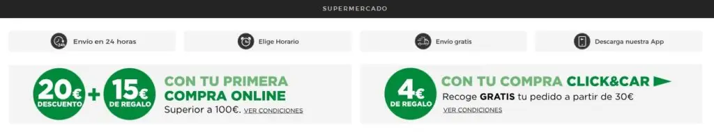 BANNER SUPERMERCADO EL CORTE INGLES