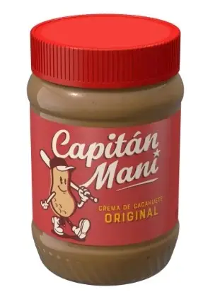 Crema de cacahuete suave Capitán Maní sin gluten y sin lactosa 510 g.