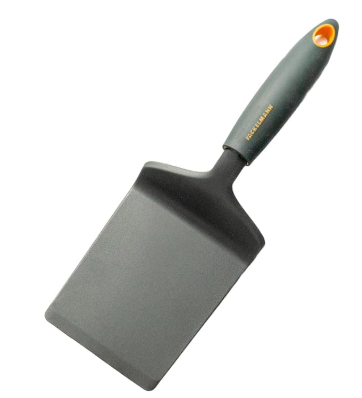 Fackelmann Soft Espátula de Cocina, Paleta Lasaña en Nylon, Óptima para Repostería, Hamburguesas, Servir Lasaña y para Cocinar a la Plancha, Resistente hasta 220ºC, Color Gris, 28x9cm, 1 ud