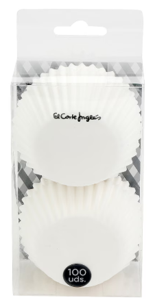Set 100 cápsulas de cupcakes Blanco El Corte Inglés