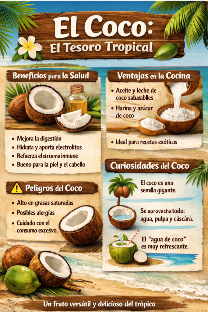 Ilustración sobre el coco